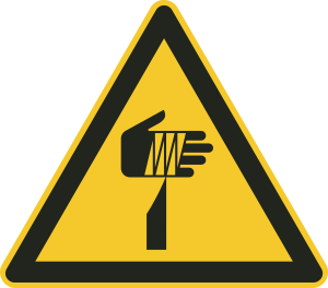 Warnschild "Spitzer Gegenstand"